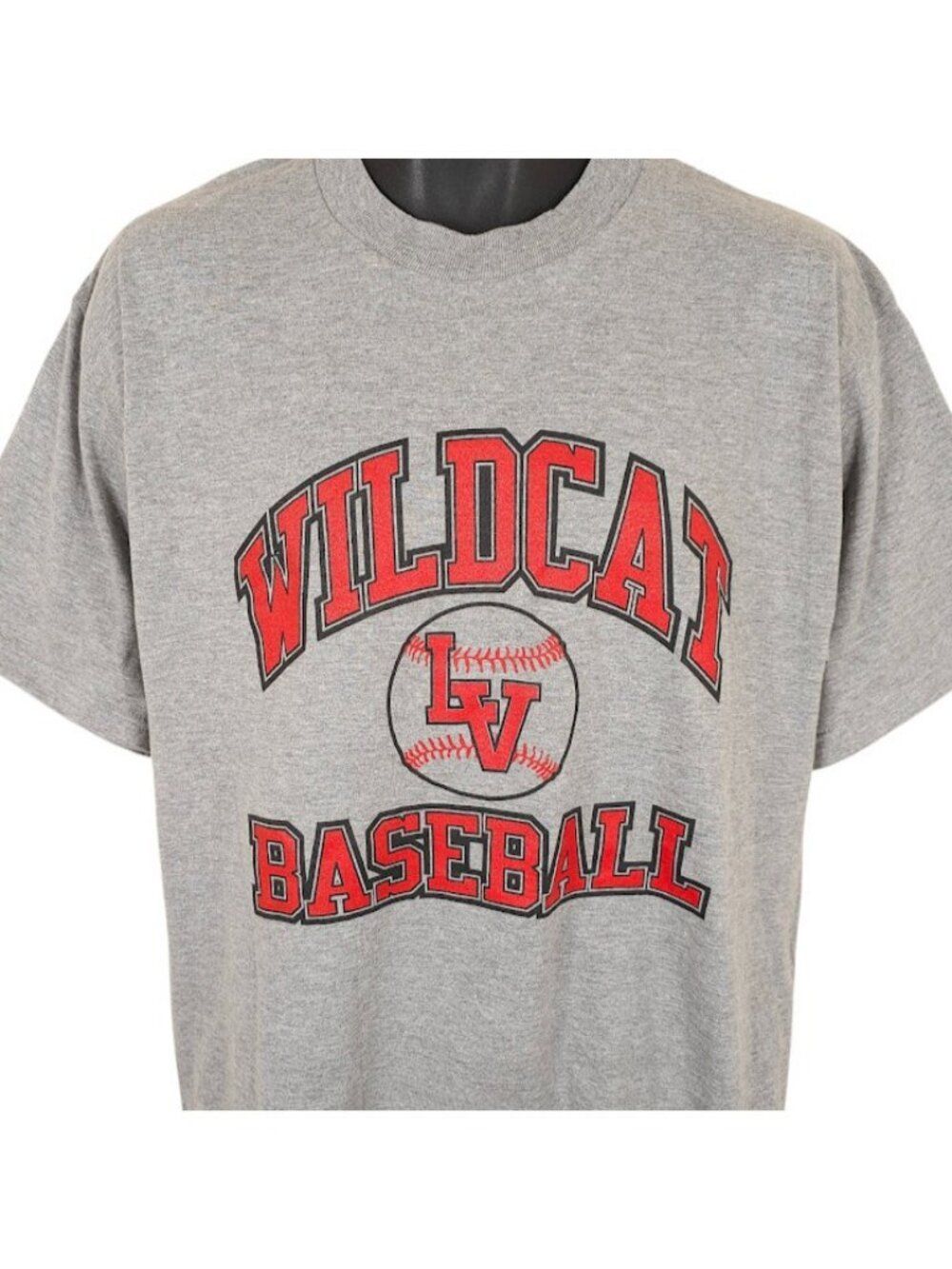 Vintage Las Vegas Wildcats Baseball T Shirt Mens Size Large Gray 90s Y2K